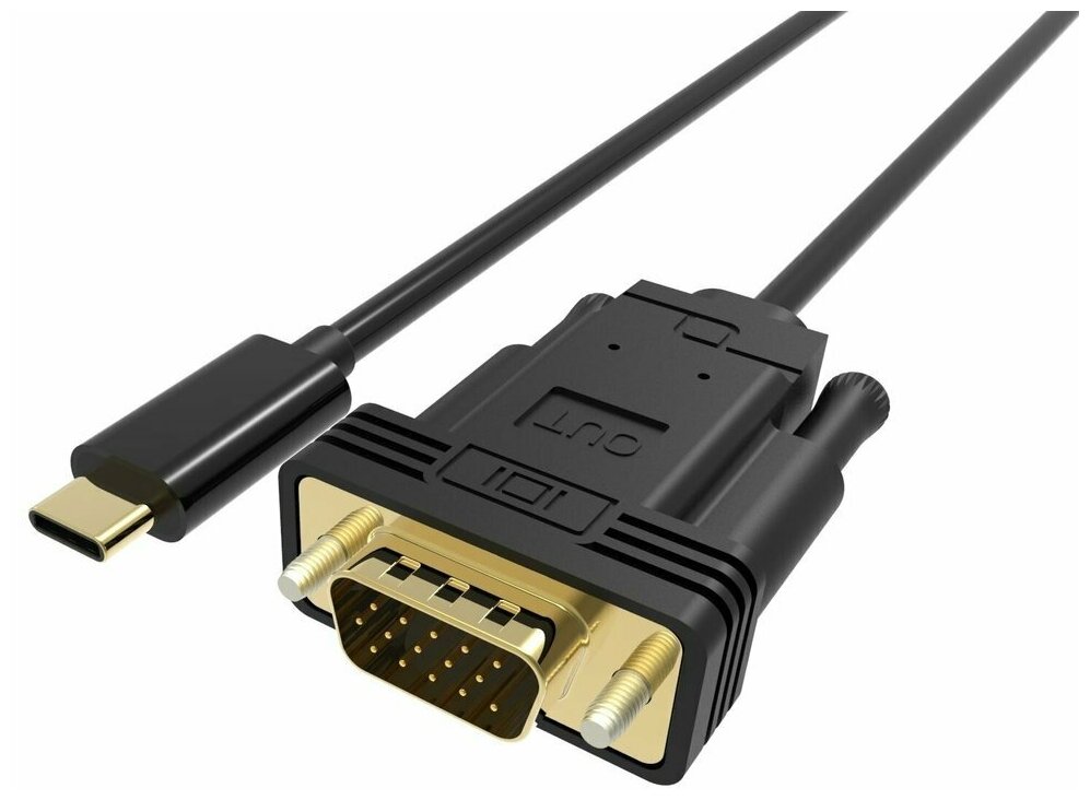 Кабель-адаптер USB 3.1 Type-Cm --> VGA(M) 1080@60Hz, 1.8M VCOM VCOM Telecom - фото №4