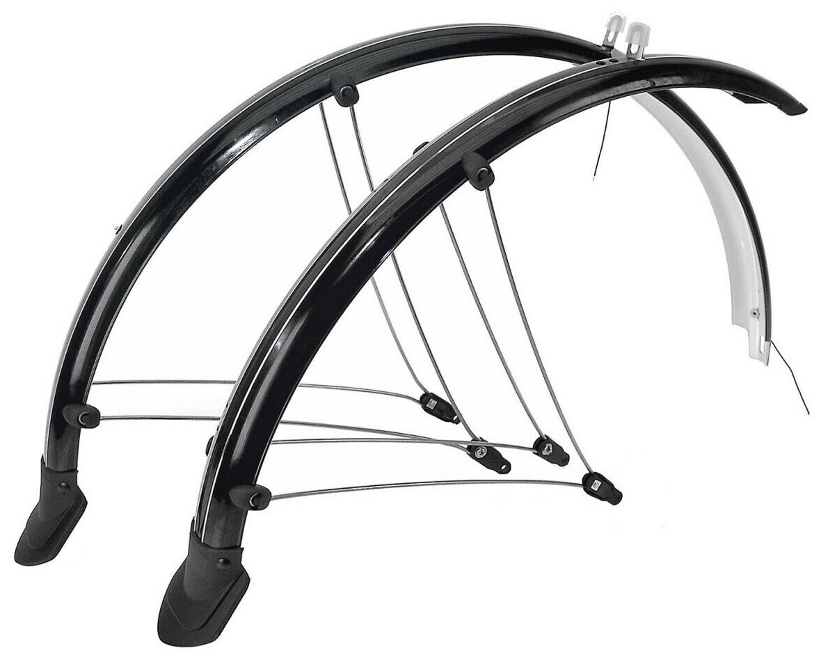 Крылья велосипедные MUD MAX FLEX для 24" ширина 56мм полноразмерные черные