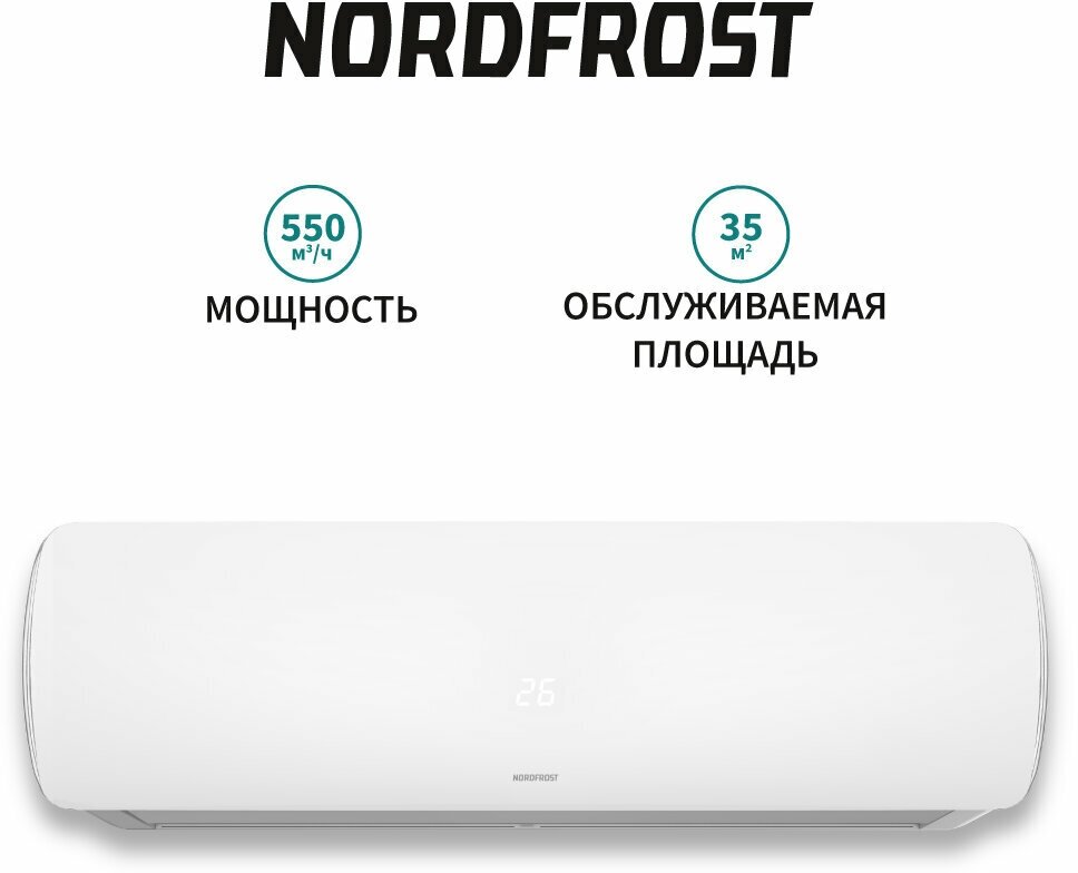 Сплит-система NORDFROST i-12 REELS inverter, белый - фотография № 11