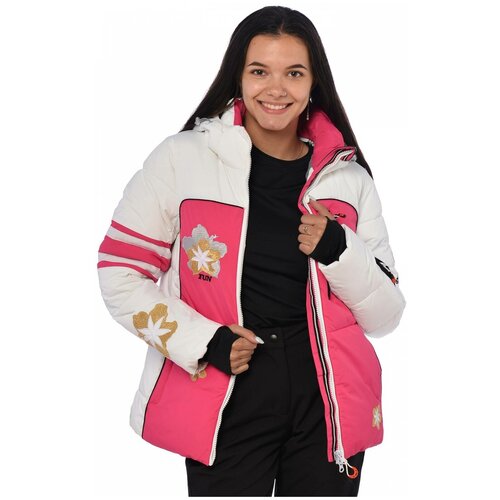 Куртка спортивная Fun Rocket, размер 42, розовый горнолыжная куртка azimuth силуэт прилегающий карманы снегозащитная юбка размер 42 голубой