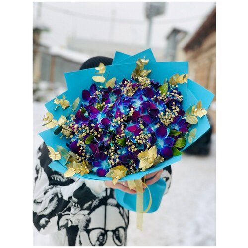 Синие орхидеи . Букет синих цветов. Rybe-flowers.