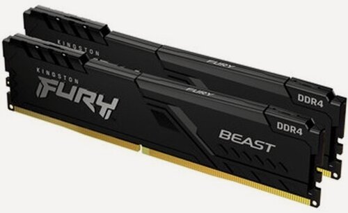Изображение товара Оперативная память Kingston DDR4 32Gb (2x16Gb) 3200 MHz pc-25600 FURY Beast Black (KF432C16BB1K2/32)