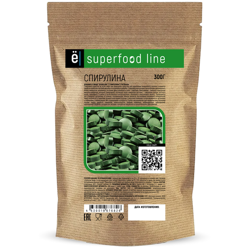 SPIRULINA SUPERFOODS («спирулина»), в таблетках, 300гр Ё|батон