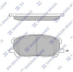 Дисковые тормозные колодки передние SANGSIN BRAKE SP1456 для Lexus RX, Toyota Harrier, Toyota Highlander, Toyota Kluger (4 шт.)