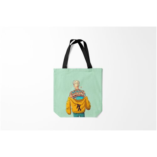 фото Сумка-шоппер / 40х40 см / rap / machine gun kelly мгк burnettie