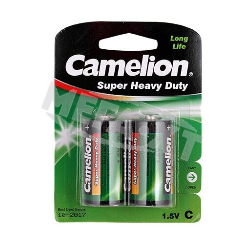 Camelion R14 BL-2 (R14P-BP2G батарейка 1.5В) (2 шт. в уп-ке) батарейка camelion r14p bp2g r14p 1 5 в 3800 ма ч 2 шт в упаковке 1670