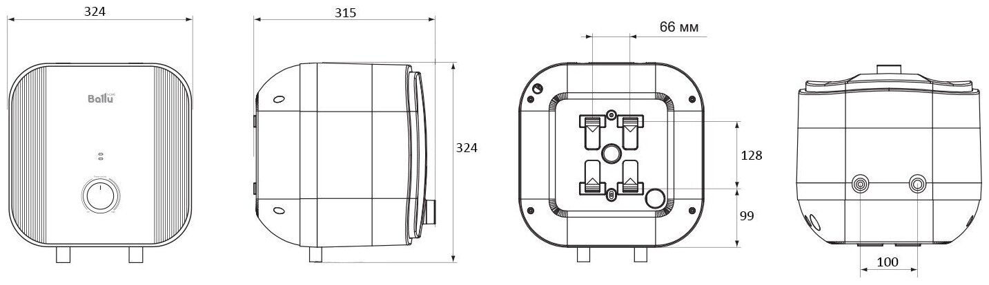 Накопительный электрический водонагреватель Ballu BWH/S 10 Capsule Plus O, белый - фотография № 8