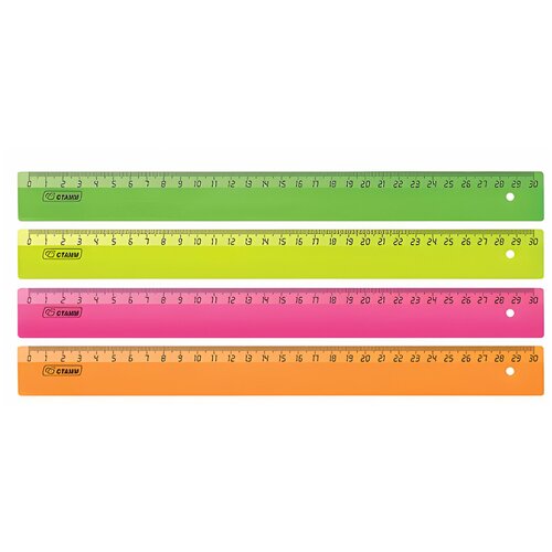 Линейка СТАММ ЛН31, комплект 40 шт. линейка 40см пластик флуор ассорти стамм