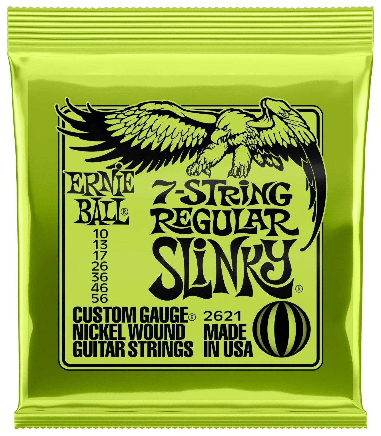 ERNIE BALL 2621 Nickel Wound Slinky Regular 10-56 Струны для 7 струнной электрогитары