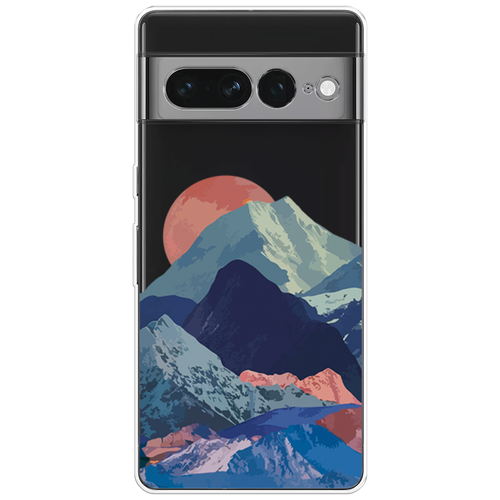 Силиконовый чехол на Google Pixel 7 Pro / Гугл Пиксель 7 Про Закат в снежных горах, прозрачный силиконовый чехол на meizu pro 7 plus мейзу про 7 плюс закат в снежных горах прозрачный