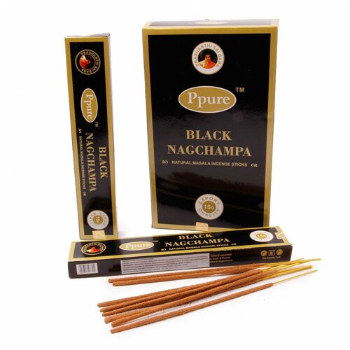 Аромапалочки натуральные Ppure Black Nagchampa 716094 благовония ppure медитация nagchampa meditation аромапалочки