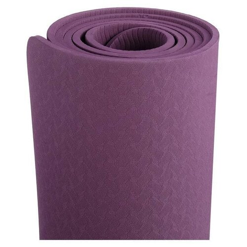 фото Коврик для йоги тпе 183х61х0,6 см розово-фиолетовый b31276 sportex