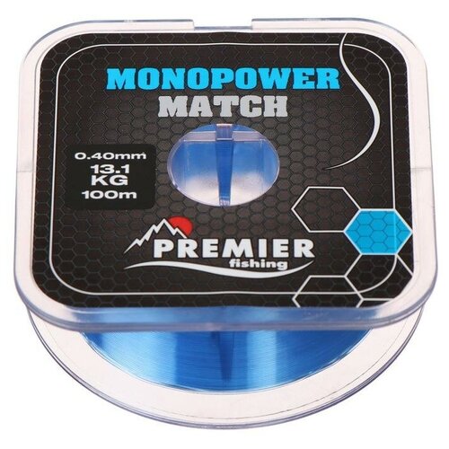 Леска Premier fishing MONOPOWER Match, blue, 0,40 мм/100 м