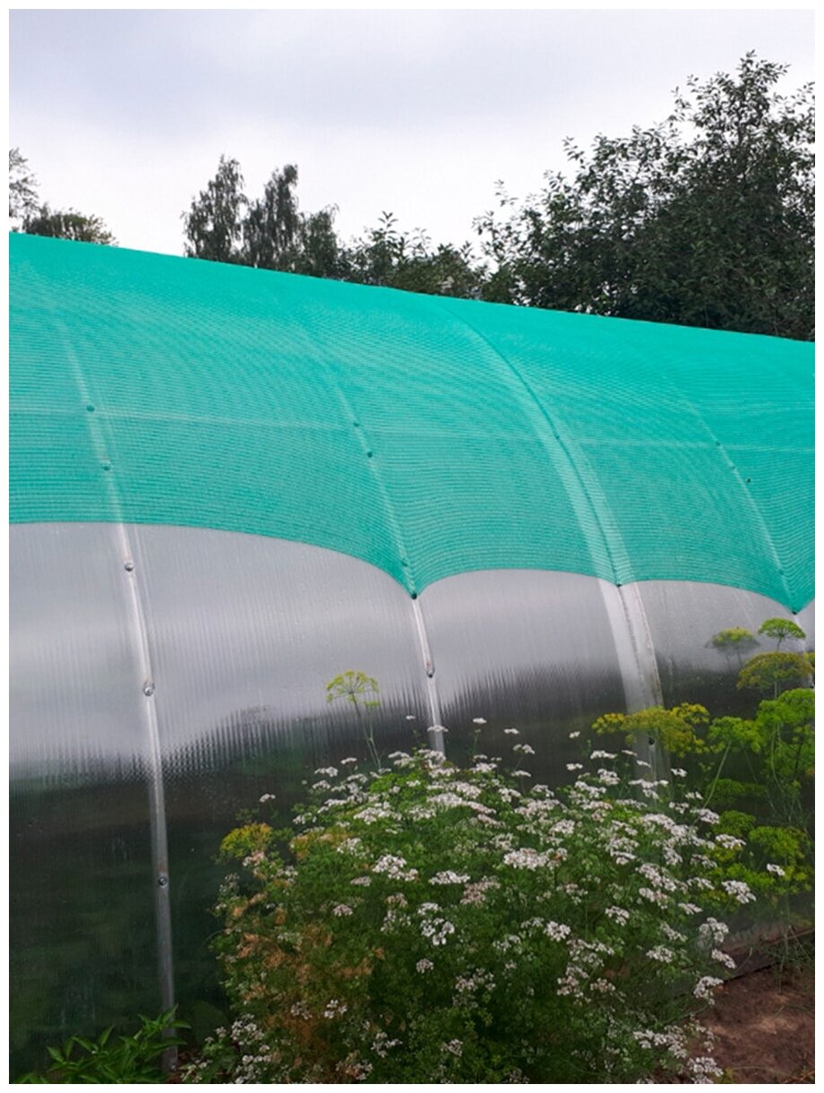 Сетка фасадная (затеняющая) плотность 35 гр/м2 (размер 2 х 50 м) для растений теплиц навесов заборов с УФ-стабилизацией
