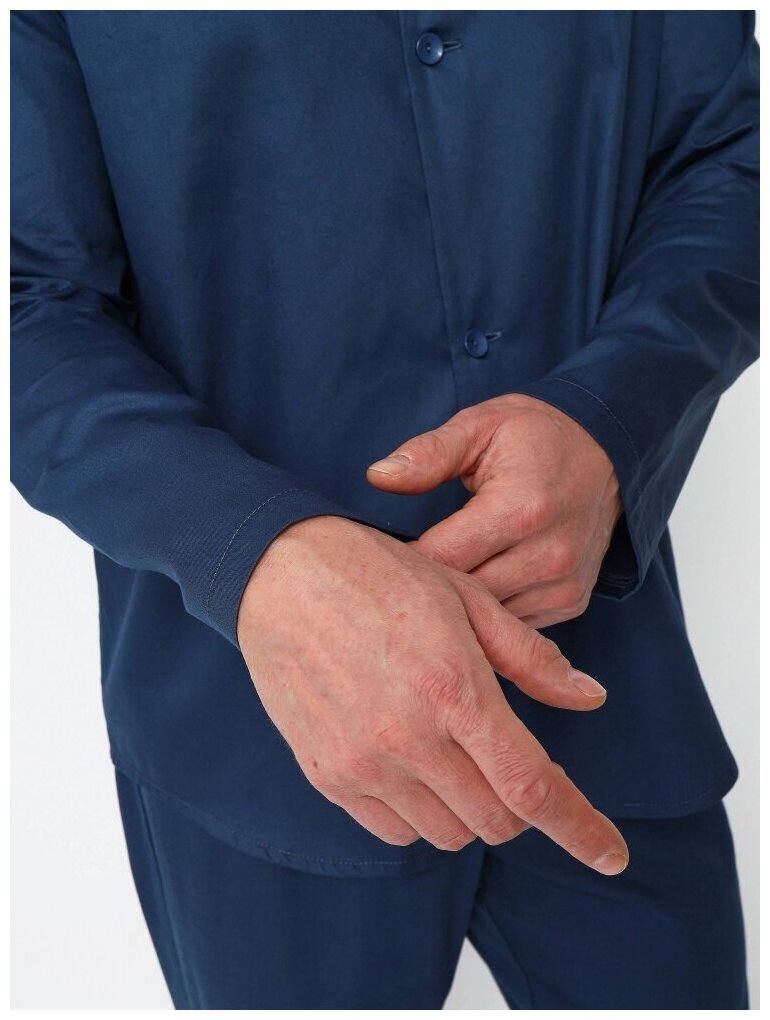 Пижама мужская из хлопка "Шон", синий цвет, размер 54 - фотография № 6