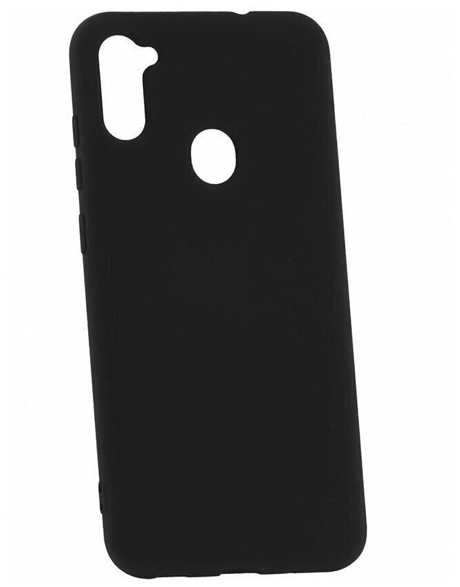 Чехол на Samsung M11 Derbi Slim Silicone-3 черный, противоударный пластиковый кейс, защитный силиконовый бампер, софттач накладка с защитой камеры