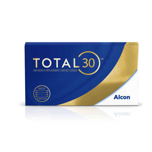 Купить Контактные линзы Alcon TOTAL30, 6 шт., R 8, 4, D -1, 75, бесцветный