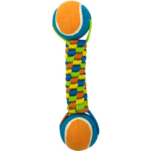 Petpark игрушка для собак Плетенка с двумя теннисными мячами 6 см