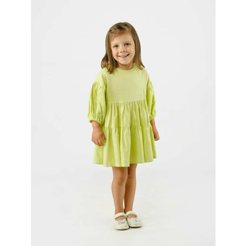 Платье NOLEBIRD, размер 104, зеленый, желтый платье nolebird размер 104 зеленый