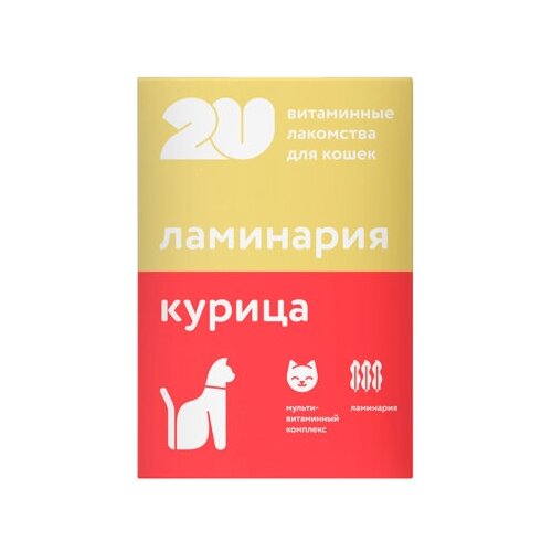 2u Витаминное лакомство для кошек Для крепкого иммунитета 60 таб. 0,03 кг 44614