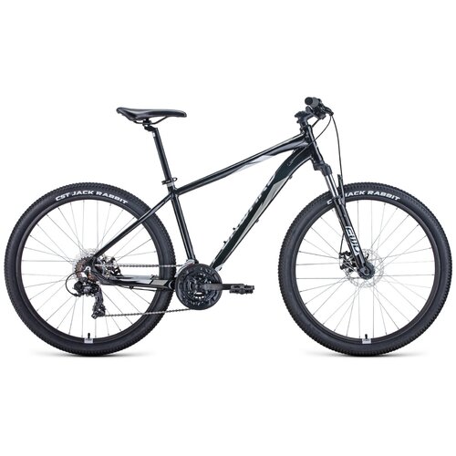 Велосипед FORWARD APACHE 27,5 2.0 disc (27,5 21 ск. рост 15) 2020-2021, черный/серый, RBKW1M67Q013