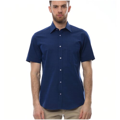 фото Мужская рубашка dave raball 006828 ssfs, размер 40 176-182, цвет синий