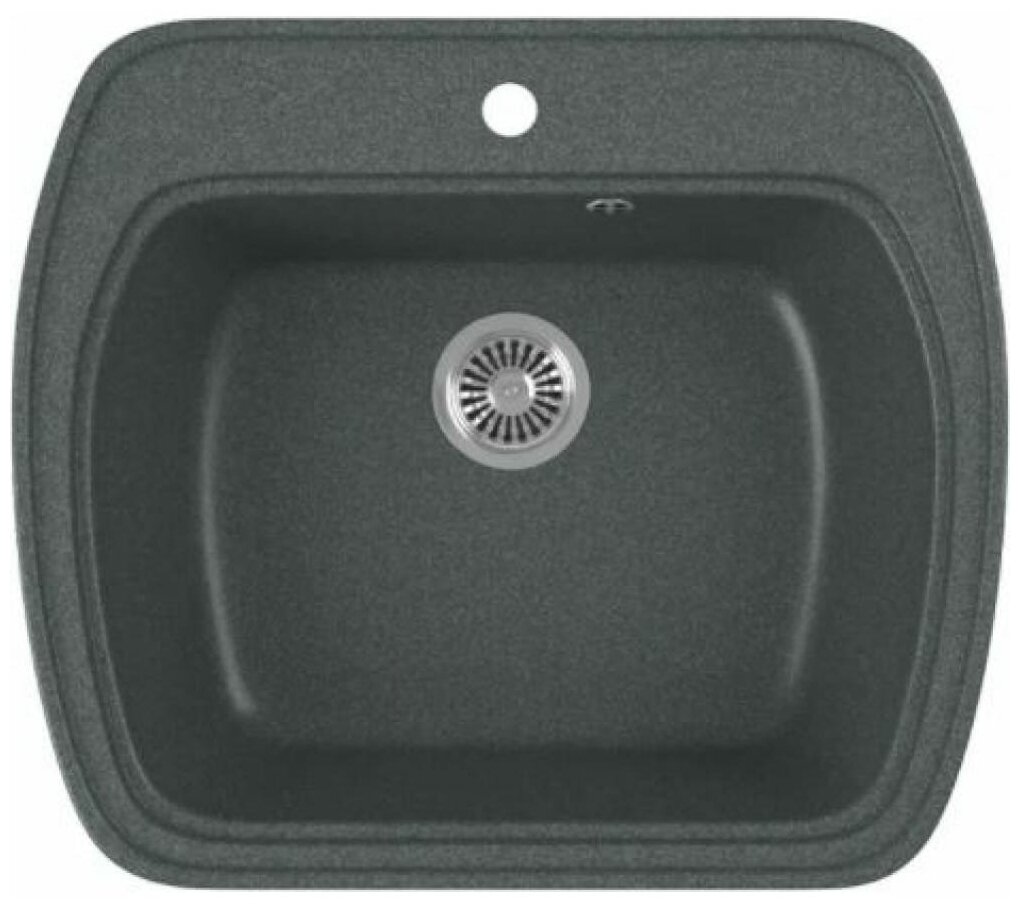 Кухонная мойка врезная GreenStone GRS-11-343 антрацит