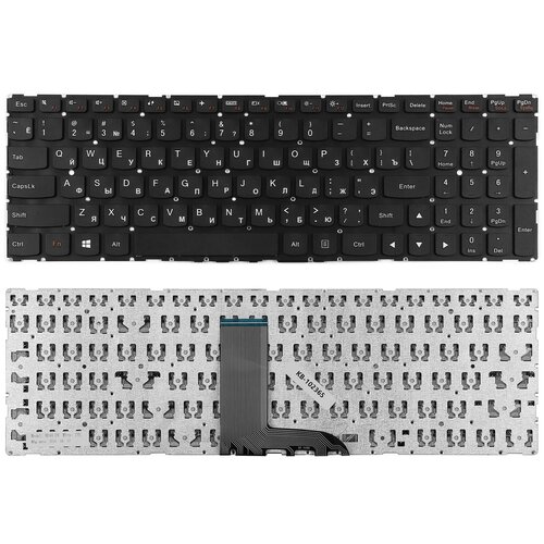 Клавиатура для ноутбука Lenovo Flex 3 1570 3-15 3-1580 Series Плоский Enter Черная без рамки PN SN20G91002 1173₽