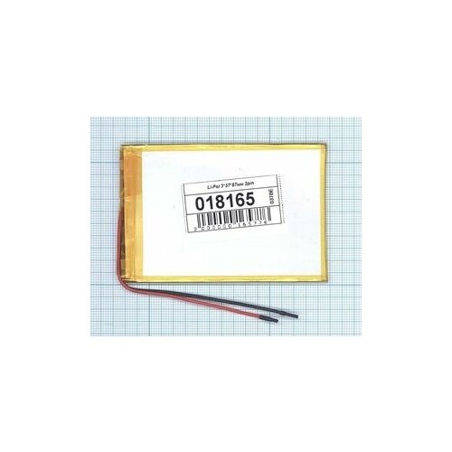фото Аккумулятор li-pol (батарея) 3*57*87мм 2pin 3.7v/1500mah sino power