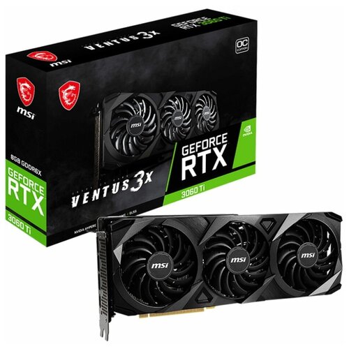 Видеокарта MSI RTX3060Ti VENTUS 3X 8GD6X OC GDDR6X 256-bit 3xDP HDMI (030182)