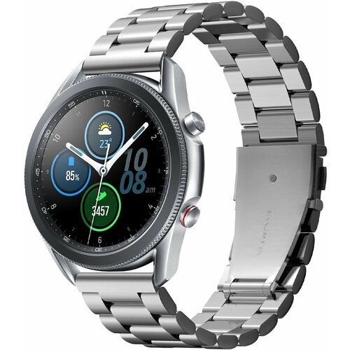 Ремешок Spigen на Samsung Galaxy Watch (600WB24981) Modern Fit (22 mm) / Спиген для Галакси Вотч металлический, серебристый чехол spigen на samsung galaxy watch 5 4 44 mm acs03475 ultra hybrid спиген для галакси вотч противоударный прозрачный