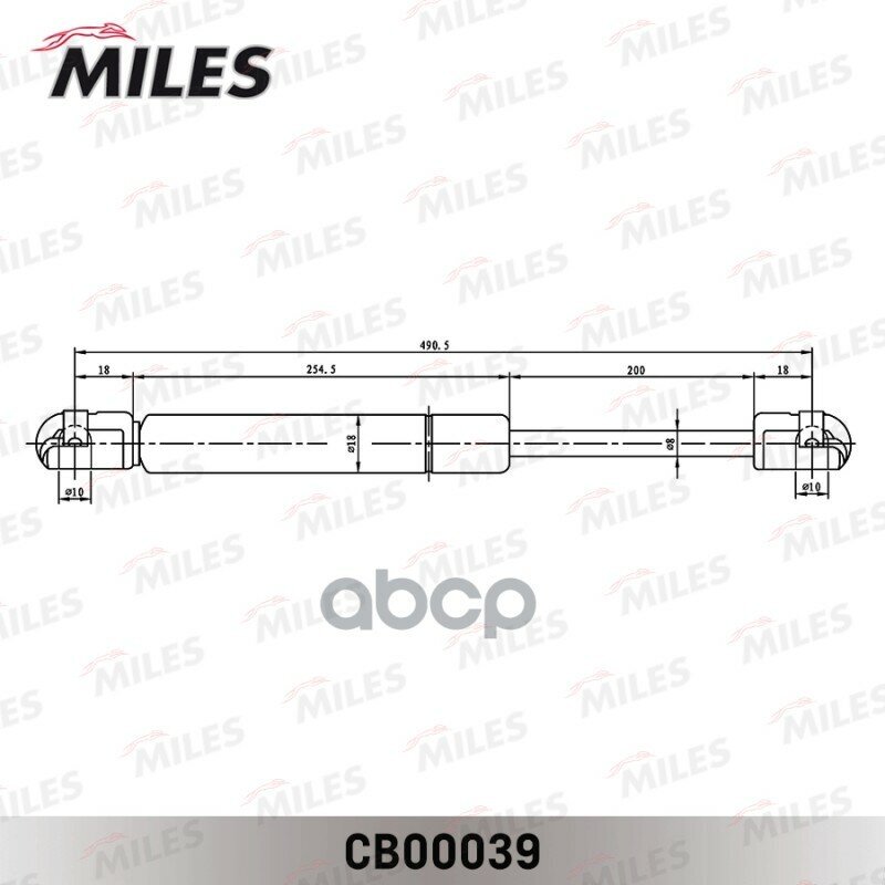 Амортизатор Крышки Багажника Skoda Octavia Combi 04- Cb00039 Miles арт. CB00039