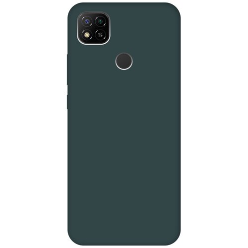 фото Чехол - накладка silky touch для xiaomi redmi 9c темно-зеленый gosso