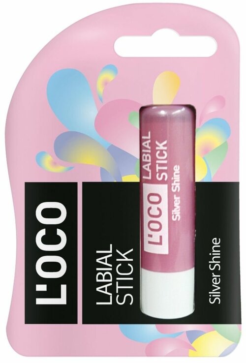 Бальзам для губ L’OCO LABIAL STICK Серебристый блеск 4,4 гр