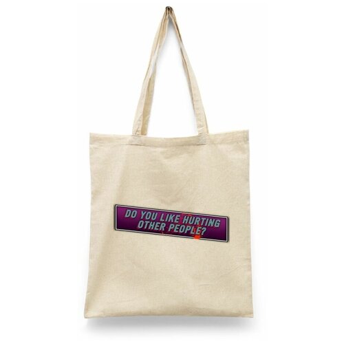 фото Сумка-шоппер унисекс каждому своё "hotline miami/хотлайн майами" черная