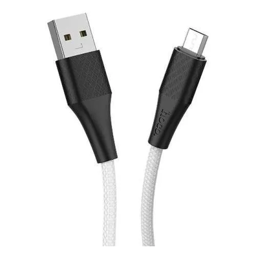 Кабель HOCO X32 USB (m)-microUSB (m) 1.0м 2.0A силикон белый