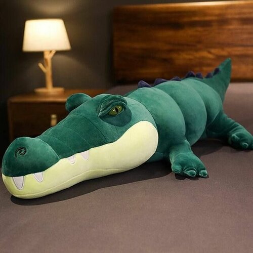 Мягкая игрушка подушка Крокодил 100 см, бирюзовый