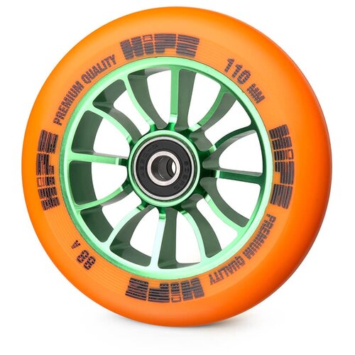 фото Колесо для самоката hipe h01 110 мм green/orange