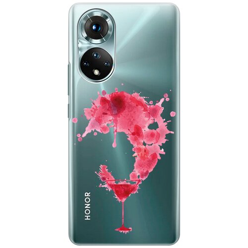 Силиконовый чехол с принтом Cocktail Splash для Huawei Nova 9 / Honor 50 / Хонор 50 / Хуавей Нова 9 силиконовый чехол с принтом lazybones для honor 50 huawei nova 9 хонор 50 хуавей нова 9