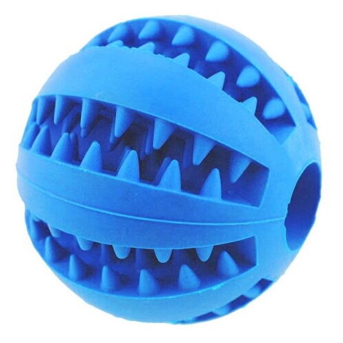 фото Мяч для чистки зубов с отверстиями для лакомства play dog