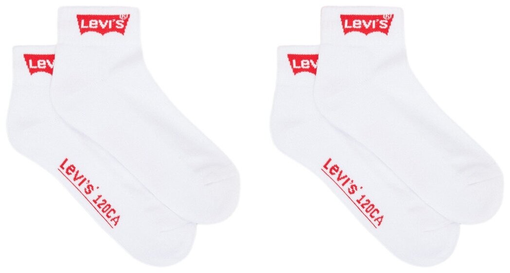 Носки 2 пары Levis Men Mid Cut Socks 2P 43 Мужчины — купить в  интернет-магазине по низкой цене на Яндекс Маркете