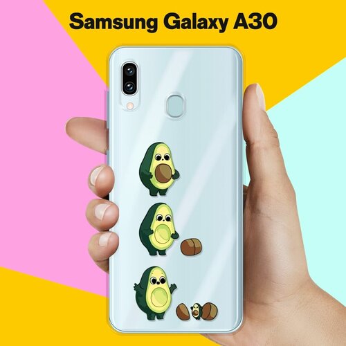 Силиконовый чехол Авокадо из авокадо на Samsung Galaxy A30 силиконовый чехол на samsung galaxy m01 самсунг галакси м01 попа авокадо прозрачный