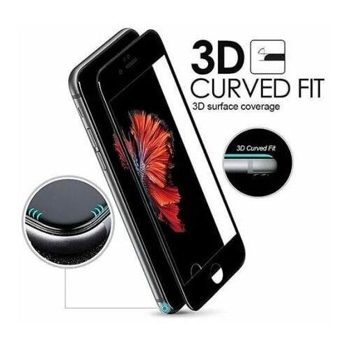 Защитное стекло 5D для iPhone 7\8 plus(айфон 7\8 плюс)(черное)