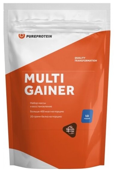 Гейнер Pureprotein Pure Protein Multi Gainer - Двойной шоколад 1000 г