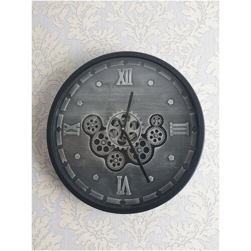 фото Часы настенные vilagio большой размер 46 см. скелетоны. clock(1)179/y715
