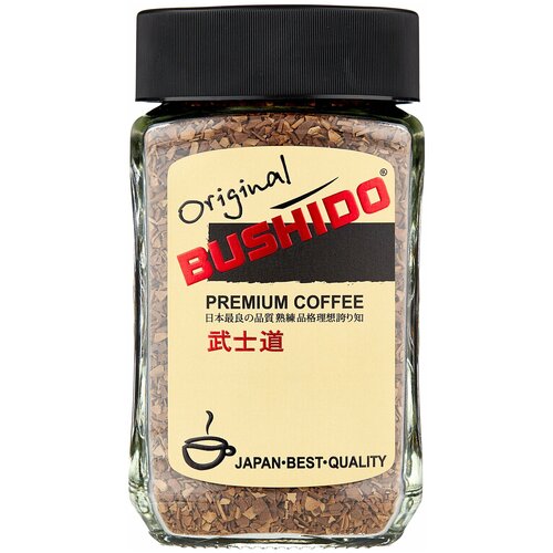 Упаковка 6 штук Кофе растворимый Bushido Original 100г с/б крист Швейцария