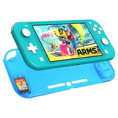 Защитный чехол Switch Lite Protective Cover Case Blue (Голубой) (GSL-010) (Switch Lite) hard transparent crystal gamepad case skin cover protective shell for nintend switch nx ns clear gamepad remote controller