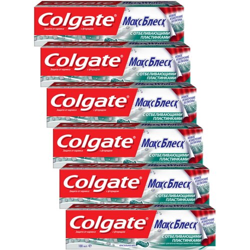 Зубная паста Colgate макс блеск Кристальная мята 100 мл. х 6 шт.