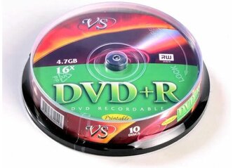 Диски VS DVD+R 4,7 GB 16x CB/10 Ink Print