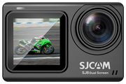 Экшн камера SJCam SJ8 Dual Screen черная с креплением, цифровым стабилизатором, водонепроницаемая 4K Ultra HD на шлем, голову, грудь, велосипед